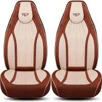BREMER SITZBEZÜGE Premium Camper stoelhoezen voor LMC Tourer Lift LT5 in Beige/Lichtbruin (2 losse stoelen)