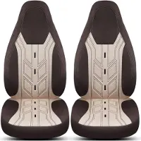 BREMER SITZBEZÜGE Premium Camper stoelhoezen voor Affinity ONE DUO FIVE BC10 in Bruin/Beige (2 losse stoelen)