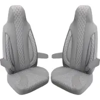 BREMER SITZBEZÜGE Premium Camper stoelhoezen voor Adria WPL409 in Grijs (2 losse stoelen)