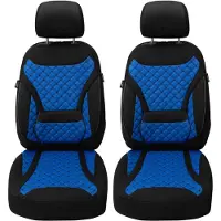 BREMER SITZBEZÜGE Schonbezüge Sitzbezüge für Hyundai Santa Fe SM Bj 2001-06 in Schwarz/Blau ZM6
