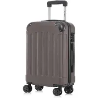 YONSLY Handbagage Koffer - 55cm - 40 L - TSA Slot - YKK Rits - 360° Draaibare Wielen - Braun