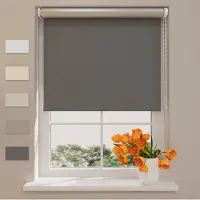 Coulisse Rolgordijn verduisterend – Easy Thermo – Dark Grey – 200 x 190 cm – meerdere maten verkrijgbaar – 60 t/m 240 cm breed – Isolerende zonwering