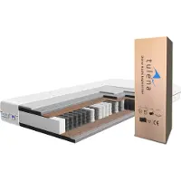 TULENA pocketveringmatras, 90 x 200 cm, hoogte H4/H5 - met afneembare en wasbare tijk - Basic