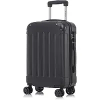 YONSLY Handbagage Koffer - 66cm - 66 L - TSA Slot - 360° Draaibare Wielen - Trolley - Zwart