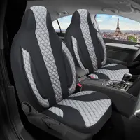 BREMER SITZBEZÜGE Autostoelhoezen voor BMW 5er BJ 2003-10 – Stoelhoezen voor bestuurder en passagier in Zwart/Grijs