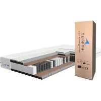 TULENA pocketveringmatras, 180 x 200 cm, met traagschuim H4/H5 - afneembare en wasbare hoes - Comfort