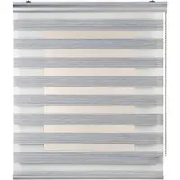STORESDECO - Premium Duo rolgrodijn aluminium afwerking Grijs, 200x250 cm