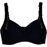 Elbrina EMBROIDERY Vrouwen Beha - Zwart - Maat 100D