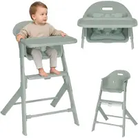Lionelo Beny – Hoge Kinderstoel 6–36 Maanden – 3-puntsgordel – Verstelbaar Dienblad & Voetsteun – Wasbare Inleg – Compact & Lichtgewicht