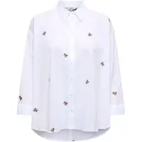ONLY Blouse 'ONLNEW LINA GRACE' lichtbruin / wit
