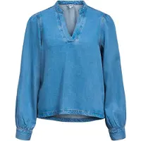 Object Blouse blauw denim