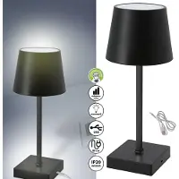 Cepewa LED-tafellamp, met accu, aanraakbediening, dimbaar, hoogte 26 cm