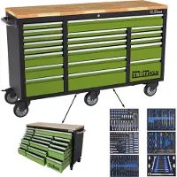 Baumarktplus Werkplaatswagen Deluxe XXL 254 st. 161x92,5 cm 20 laden Rolkast Gereedschapswagen