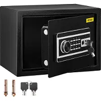 Vevor Elektronische Kluis 0,8 Kubieke Voet Digitale Kluis 35x25x25 cm Digitale Elektronische Kluis van het 1,2 mm Dikke Q235 Massief Stalen Bord met 4 Ontgrendelingsmethodes voor Thuis Hotel Kantoor