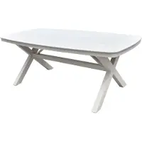 Lesli Living Davos - Tuintafel - Sintered Stone - Deens ovaal - Beige 200x100 cm