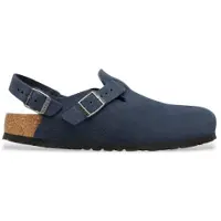 Birkenstock Heren Leren Klompen Tokio (Normale Pasvorm) marineblauw (45), Leer, Plat, Gesp, Casual 1030644