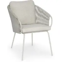 Suns Dolce dining tuinstoel stahl/rope camel sand met zit- en rugkussen 2 stuks