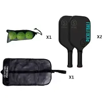 Sporti France Indoor Wood Pickleball Set Zwart