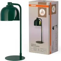 Osram DECOR Corolle Tafellamp, Groen Metaal & Glas, G9 Versie, Textielkabel, Retro ontwerp
