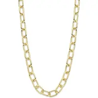 MORI Gold Filté 9,0mm breed collier, Closed-for-Ever, Ronde schakel, goud gevuld 1/20