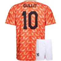 Kingdo EK 88 Voetbaltenue Gullit - Nederlands Elftal - Oranje Shirt - Voetbal Tenue Kinderen - Shirt en Broekje - Jongens en Meisjes - Volwassenen - Heren en Dames - Maat S