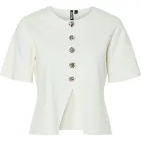 Pieces Pcmarie Split Gebreid Vest Dames Wit XL