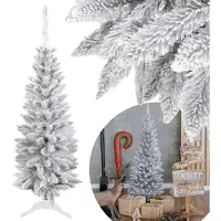 Sarcia.eu Kunstkerstboom Slim spar, smal, dichtbegroeid, besneeuwd + standaard, als echt 90 cm