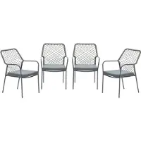 Garden Impressions Dido tuinstoelen set van 4 mos rope