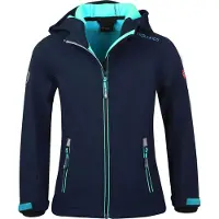 TROLLKIDS - Girl's Trollfjord Jacket - Softshelljack 116, blauw