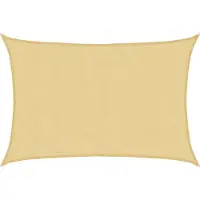 vidaXL Zonnezeil 4x3 m 100% polyester oxford zandkleurig