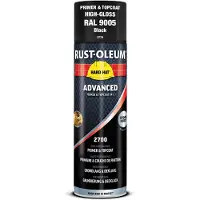 Rust-Oleum Hard Hat Advanced Spuitbus Hoogglans - RAL 9005 Gitzwart - 0,5L