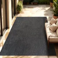 Paco Home In-& Outdoor Balkon Terras Keukenvloerkleed Eenkleurig Gemêleerd Patroon 120x160 cm