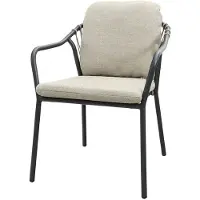 Van der Garde Tuinmeubelen Pisa rope dining tuinstoel - Royal Grey