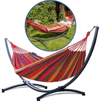 Potenza Hangmat met Standaard 2 Persoons – Extra Stabiel Frame tot 220 kg – Duurzame Hangmatset – Grande Singa