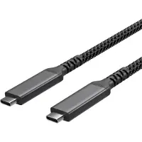 Shiverpeaks USB-C Ladekabel, USB C Stecker auf USB-C Stecker, 3.2, 100W PD, Textil, 1m