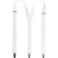 Gents - Bretels basis elastiek - Elastiek - Wit - Maat One/One