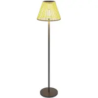 Outsunny Rattan Lamp Staal, PE Rattan Ø33 x 135H cm Grijs