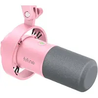 Fifine - K688 - USB / XLR - Dynamische Microfoon - Streaming - Podcasting - Gaming - Geschikt voor PS4 / PS5 / PC - Roze