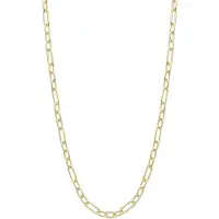 MORI Gold Filté 4,4mm breed collier, Closed-for-Ever, Ronde schakel, Figaro stijl goud gevuld 1/20