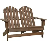Syfax Tuinstoel 2-zits Adirondack massief vurenhout bruin