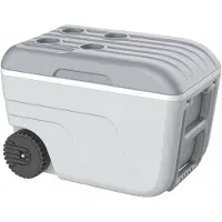 Eda Plastiques Grote koelbox Glacieres - 52 L - kunststof - grijs - 59 x 36 x 42 cm - met wieltjes