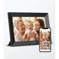 Zedar Digitale fotolijst met WiFi en Frameo App – Fotokader - 10.1 inch – HD+ -IPS Display – Zwart - Micro SD - Touchscreen - F600