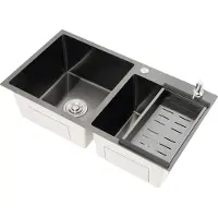 OEM Dubbele spoelbak voor de keuken, duurzaam roestvrij staal, stille werking, MULTI