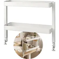 Sarcia.eu VATTENKAR Witte, tweeledige bureau plank, metalen organizer, 49x15 cm