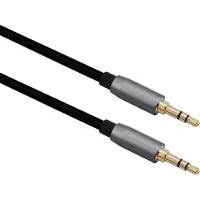 Helos Anschlusskabel, Klinke 3,5mm Stecker/Stecker 3 Pin, PREMIUM, 0,5m, schwarz Klinke 3,5mm St./St. 3 P