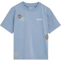 We fashion Shirt duifblauw / curry / zwart / zwart gemêleerd / wit