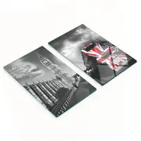 Tulup Decoratieve glazen serveerplanken met Big Ben-busmotief, 2x30x52 cm