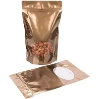 Packlinq Stazakken Brons met ovaal Venster 17x9x28,5cm 340 gram