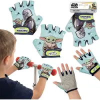 Sarcia.eu STAR WARS The Mandalorian Fietshandschoenen, Kinderfietshandschoenen voor fietsen en steps voor jongens, klittenbandsluiting