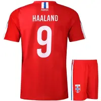 Kingdo Haaland Noorwegen Voetbaltenue - Voetbal Tenue Kinderen - Shirt en Broekje - Jongens en Meisjes - Volwassenen - Heren en Dames - Maat 164